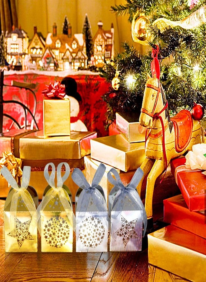 Naler 40pcs Mini Christmas Gift Boxes for Presents, Favor Boxes for Halloween Christmas Wedding Favor Party Gift Wrap Decoration, Gold & Silver, 2 x 2 x 3 Inches - Image 5